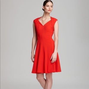 Red Fit and Flare Calvin Klein Dress